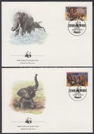 1983 WWF Afrikai Elefánt Sor Mi 361 A - 364 A 4 FDC - Otros & Sin Clasificación