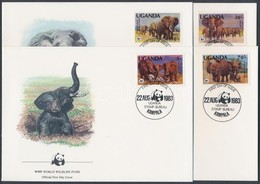 1983 WWF Afrikai Elefánt Sor Mi 361-364 A 4 FDC - Autres & Non Classés