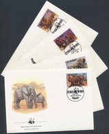 1983 WWF Afrikai Elefánt Sor Mi 361-364 A 4 FDC - Otros & Sin Clasificación