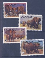 ** 1983 WWF Afrikai Elefánt Sor Mi 361-364A - Autres & Non Classés