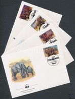 1983 WWF Afrikai Elefánt Sor Mi 361-364A 4 FDC - Otros & Sin Clasificación