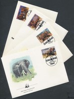 1983 WWF Afrikai Elefánt Sor Mi 361-364A 4 FDC - Otros & Sin Clasificación