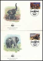 1983 WWF: Afrikai Elefánt Sor 4 Db FDC-n Mi 361 A-364 A - Andere & Zonder Classificatie