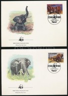 1983 WWF: Afrikai Elefánt Sor 4 Db FDC-n Mi 361 A-364 A - Other & Unclassified