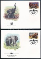 1983 WWF: Afrikai Elefánt Sor 4 FDC-n Mi 361 A-364 A - Otros & Sin Clasificación