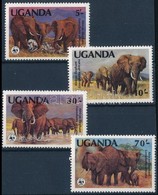 ** 1983 WWF: Afrikai Elefánt Sor Mi 361 A-364 A - Otros & Sin Clasificación