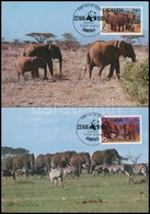 1983 WWF: Afrikai Elefánt Sor Mi 361 A-364 A 4 Db CM-en - Other & Unclassified