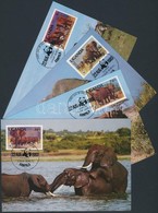 1983 WWF: Afrikai Elefánt Sor Mi 361-364 4 CM-n - Other & Unclassified