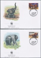 1983 WWF: Afrikai Elefánt Sor Mi 361-364 4 Db FDC-n - Other & Unclassified