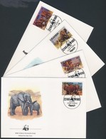 1983 WWF: Afrikai Elefánt Sor Mi 361-364 4 FDC-n - Other & Unclassified