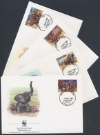 1991 WWF Afrikai Elefánt Sor Mi 960-963 4 FDC - Otros & Sin Clasificación