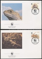 ** 1991 WWF Gyíkok Sor + A Sor 4 FDC-n Mi 1160-1163 - Autres & Non Classés