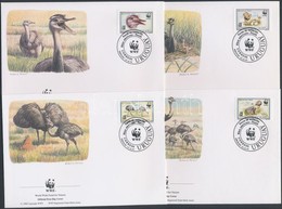 1993 WWF Nandu Sor Mi 2021-2024 4 FDC - Autres & Non Classés