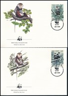 1987 WWF: Majmok Sor 4 Db FDC-n  Mi 1827-1830 - Otros & Sin Clasificación