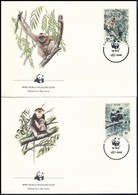 1987 WWF: Majmok Sor 4 Db FDC-n  Mi 1827-1830 - Andere & Zonder Classificatie