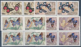 ** 1980 Lepkék 4 Négyestömb (sor) Mi 229-232 - Otros & Sin Clasificación