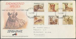 1989 Állat Sor Mi 412-417 Budapestre Küldött FDC - Other & Unclassified