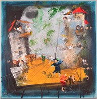 Debreczeny Zoltán (1952): Róme & Júlia. Olaj, Vászon, Jelzett, 80×80 Cm - Autres & Non Classés