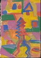 Cs. Németh Miklós (1934-2012): Cím Nélkül, Akvarell, Papír, Jelzett, 30×20 Cm - Other & Unclassified