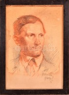 Ócsvár Rezső (1877-1968): Férfi Portré. Pasztell, Foltos Karton, Jelzett, Keretben, 44×30 Cm - Other & Unclassified