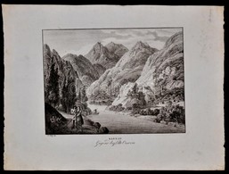 1824 F. Wolf: Bánnáti Metszetek: Ó Orsova Környéke. Imperial Fólió. Rézmetszet. 57x39,5cm/ Bannat Etching - Estampas & Grabados