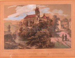 Ludwig Rohbock (1820-1883): Szent-benedeki Templom / Kirche Zu St. Benedek, Színezett Acélmetszet, Papír, Foltos, Paszpa - Estampes & Gravures