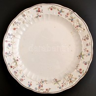 Óherendi Tál, Kézzel Festett, Jelzés Nélkül, Kopásokkal, Lepattanással, D: 29 Cm - Autres & Non Classés