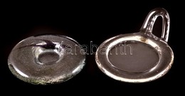 2 Db Fújt Tálka, Jelzés Nélkül, Hibátlan, D: 11-12 Cm - Verre & Cristal