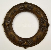 Cca 1900 áttört Kerek Bronz Keret, D:24,5 Cm (43 Cm) - Andere & Zonder Classificatie