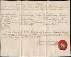 1824 Székesfehérvár, Latin Nyelvű Keresztlevél, Viaszpecséttel - Sin Clasificación