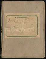 1904-1909 Jászkisér, Munkás-igazolvány (kertészkönyv). Vászonkötésben, Laza Fűzéssel. - Zonder Classificatie