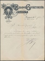 1904 Bp., Budapesti Gyertyagyár Szecessziós Fejléces Levélpapírjára írt Levél - Unclassified
