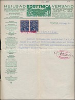 1927 Korytnica, Heilbad Korytnica Fejléces Levélpapírjára írt Igazolás Okmánybélyeggel - Unclassified