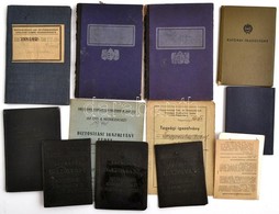 1941-1980 Vegyes Igazolvány Tétel, 11 Db. Közte Munkakönyvek, Katonai Igazolvány, Vasutas Igazolványok, Szakszervezeti I - Unclassified