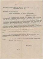 1947 Rajk László Belügyminiszer Rendeletének Korabeli Másolata, Melyben A Magyar Függetlenségi Párt Feloszlatásáról Rend - Unclassified