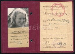 1947 Magyar Orvosok Szabad Szakszervezete Tagsági Igazolvány Bélyegekkel - Unclassified