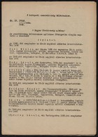 1948 A Budapesti Uzsorabíróság 45 Oldalas ítélete árdárgítás, Valutázás ügyében, Közel 50 Vádlottal. - Unclassified