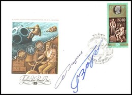 Jurij Glazkov (1939-2008) és Viktor Gorbatko (1934-2017) Szovjet űrhajósok Aláírásai Emlékborítékon /
Signatures Of Yuri - Otros & Sin Clasificación