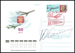 Jurij Artyuhin (1930-1998) Szovjet űrhajós Aláírása Levelezőlapon /
Signature Of Yuriy Artyukhin (1930-1998) Soviet Astr - Autres & Non Classés