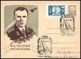 Jurij Alekszejevics Gagarin (1934-1968) Szovjet űrhajós Aláírása Emlékborítékon /
Signature Of Yuriy Alekseyevich Gagari - Other & Unclassified