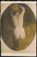 Cca 1925 Akt Háttal, Fotó Körbetépve, 9×6 Cm - Other & Unclassified