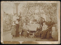 Cca 1890 Lajtakáta, Burgenland Raschkó Család ünnepség 19x13 Cm - Autres & Non Classés