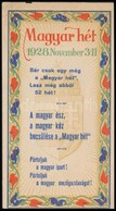 1928 Magyar Hét, Díszes Számolócédula - Reclame