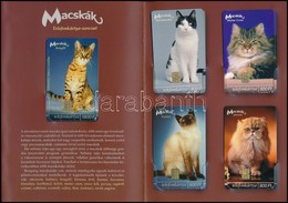 Macska Témájú Telefonkártyák, Közte 2000 Példányos Kiadás, Dísztokban, 5 Db Különböző - Sin Clasificación