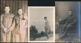 Cca 1930-1940 Kis Katonai Fotó Tétel: Portrék, Csoportképek, Közte Hadihajó Is, Egy Részük Feliratozva, Különböző Méretb - Andere & Zonder Classificatie