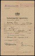 1941 Ludovika Akadémia Páncélos Századának Szabadságolási Igazolványa - Other & Unclassified