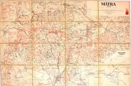 1929 A Mátra Térképe, Kiadja: M. Kir. állami Térképészet, Vászontérkép, 55×85 Cm - Andere & Zonder Classificatie