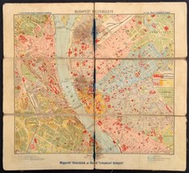 1928 Budapest Székesfőváros Térképe. 2. Budapest Belterülete, 1: 15000. Bp., M. Kir. Állami Térképészet, Vászonra Kasíro - Otros & Sin Clasificación