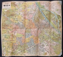 Cca 1910 Plan Von Wien - Bécs Térképe. Vasznon 55x48 Cm - Andere & Zonder Classificatie