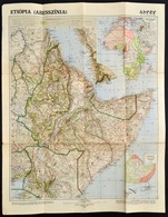 1935 Etiópia - Abesszínia Térképe 47x61 Cm M. Kir. Térképészeti Intézet. - Andere & Zonder Classificatie